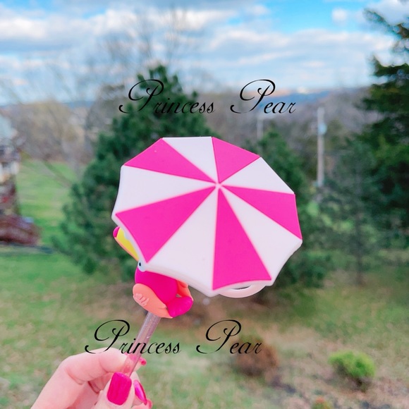 Pink toucan Straw topper - Picture 4 of 4